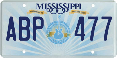 MS license plate ABP477