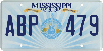 MS license plate ABP479