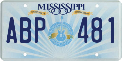 MS license plate ABP481