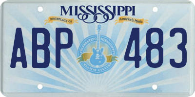 MS license plate ABP483