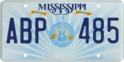 MS license plate ABP485