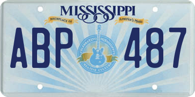 MS license plate ABP487