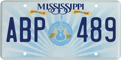 MS license plate ABP489