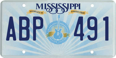 MS license plate ABP491