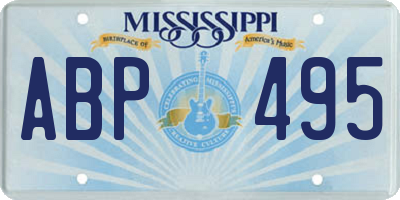 MS license plate ABP495