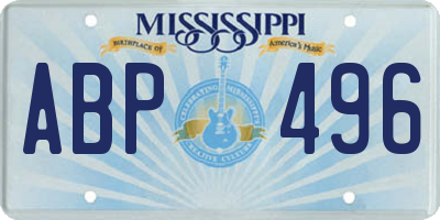 MS license plate ABP496