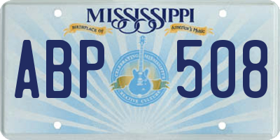 MS license plate ABP508