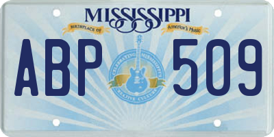 MS license plate ABP509