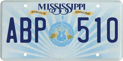 MS license plate ABP510