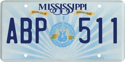 MS license plate ABP511