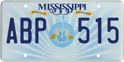 MS license plate ABP515