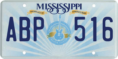 MS license plate ABP516