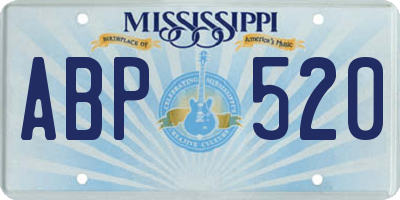 MS license plate ABP520