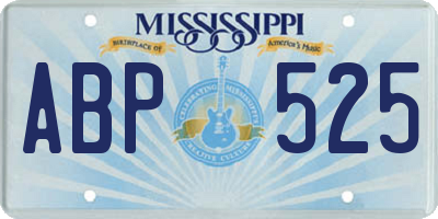 MS license plate ABP525