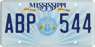 MS license plate ABP544