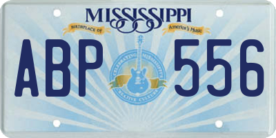 MS license plate ABP556