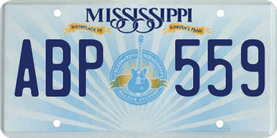 MS license plate ABP559