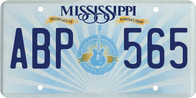 MS license plate ABP565