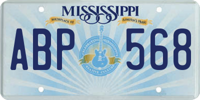 MS license plate ABP568