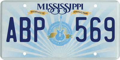 MS license plate ABP569