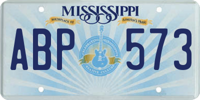 MS license plate ABP573