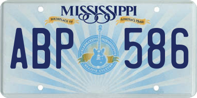 MS license plate ABP586