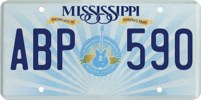 MS license plate ABP590