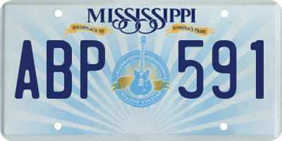 MS license plate ABP591