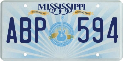 MS license plate ABP594