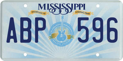 MS license plate ABP596
