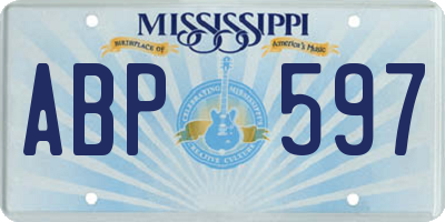 MS license plate ABP597