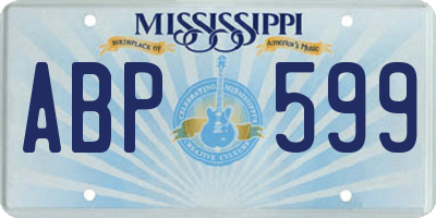 MS license plate ABP599