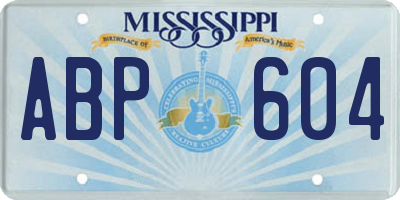 MS license plate ABP604