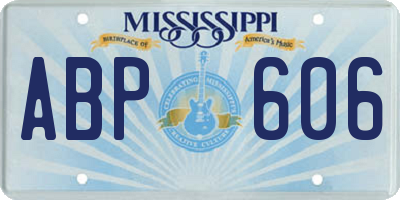 MS license plate ABP606