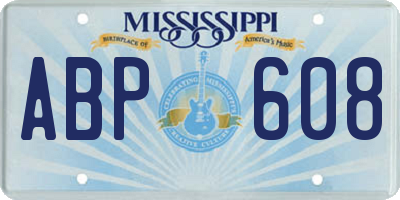 MS license plate ABP608