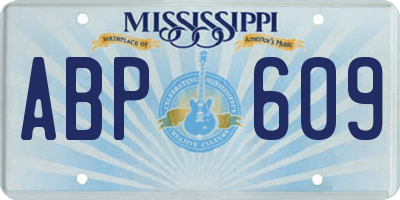 MS license plate ABP609