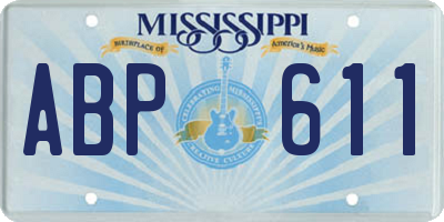 MS license plate ABP611