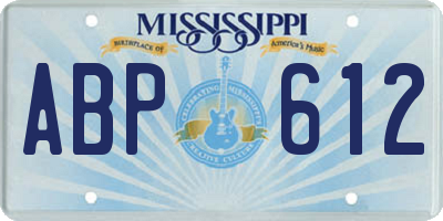 MS license plate ABP612