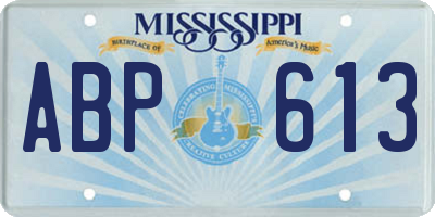 MS license plate ABP613