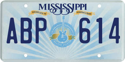 MS license plate ABP614