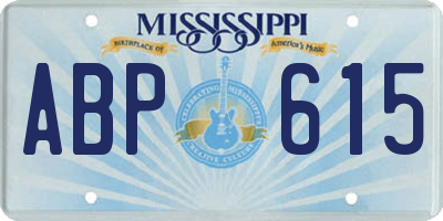 MS license plate ABP615