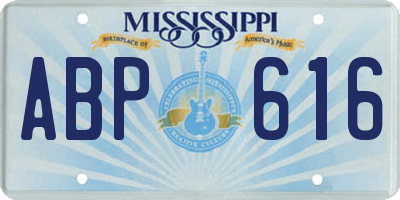 MS license plate ABP616