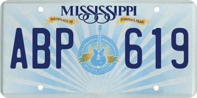 MS license plate ABP619