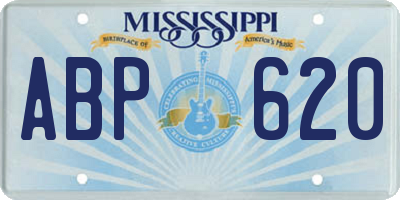 MS license plate ABP620