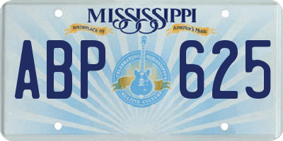 MS license plate ABP625