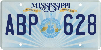 MS license plate ABP628