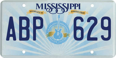 MS license plate ABP629