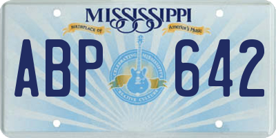 MS license plate ABP642