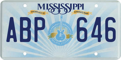 MS license plate ABP646