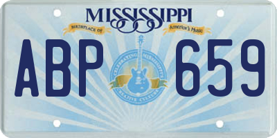 MS license plate ABP659